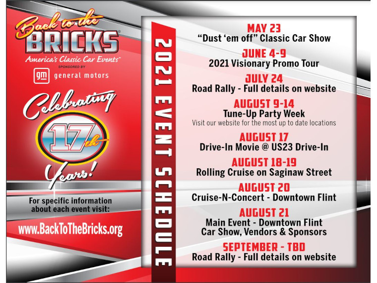 Back to the Bricks® moving forward with 2021 schedule of events The